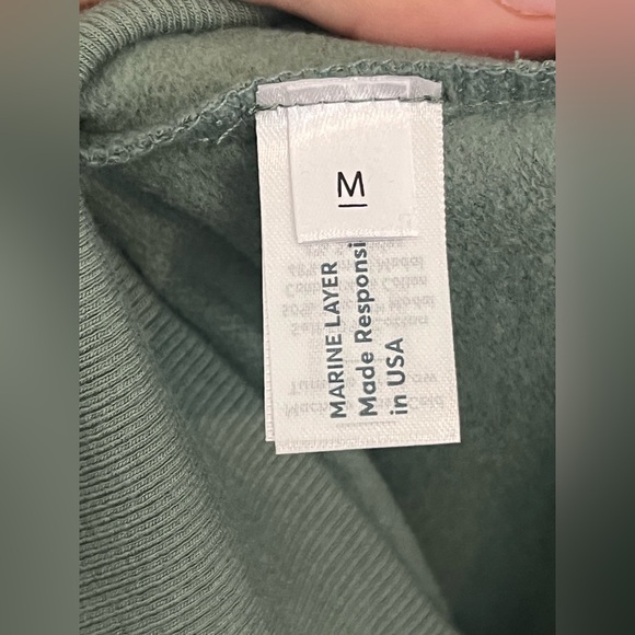 Marine Layer Sage Green Zip Hoodie Women’s Large (Unisex) - Picture 5 of 6